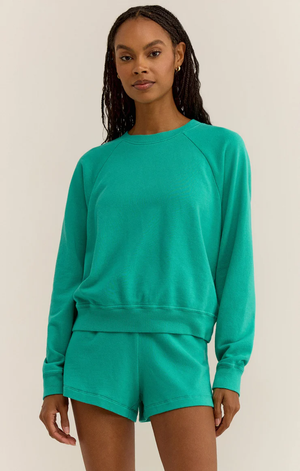 Saldana French Terry Top Bermuda Green