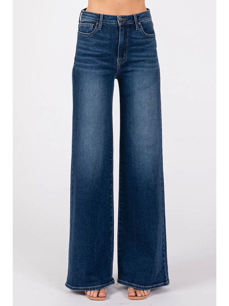 Pippa High Rise Super Wide Jean Dark Wash