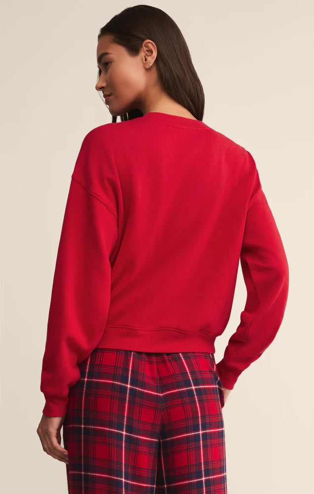 Holiday Sweatshirt Festive Red