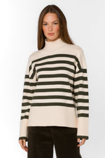 Caden Stripe Sweater Pine