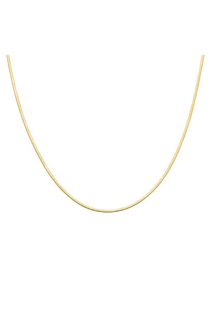 Gold Micro Herringbone Necklace