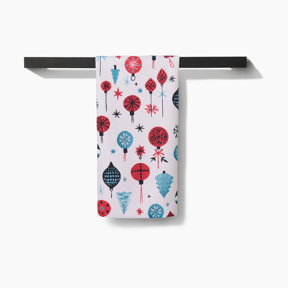 Tea Towel - Embroidered Ornaments