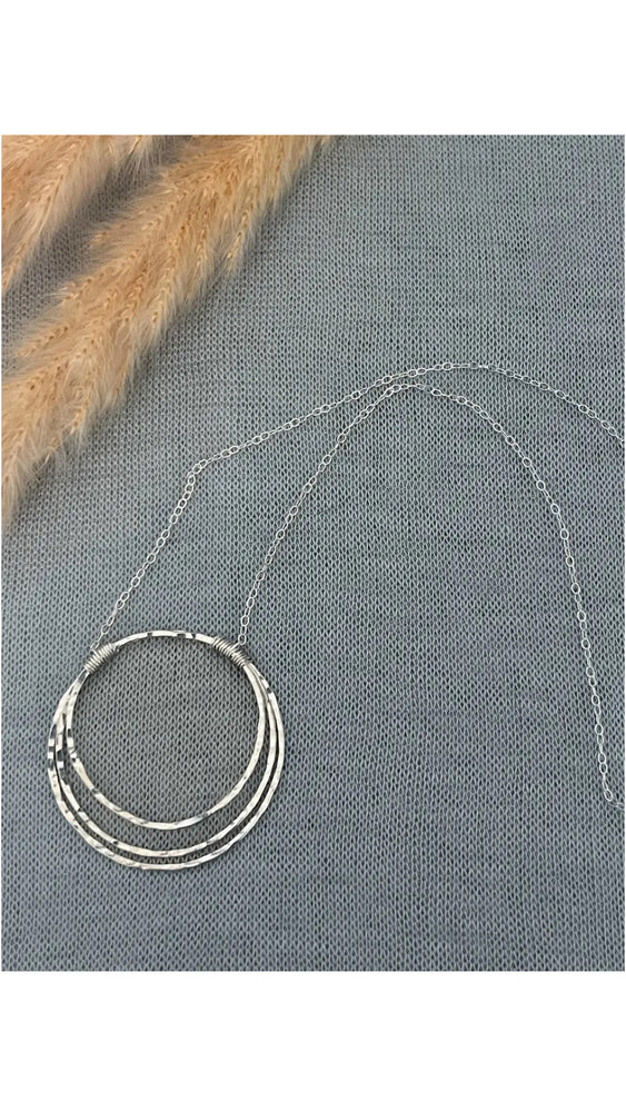 Contiguous Circle Necklace Sterling Silver