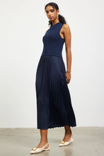 Blakely Pleated Tank Dress Navy