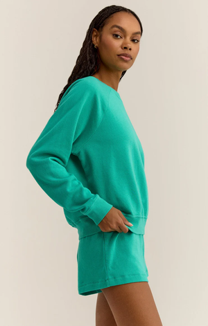 Saldana French Terry Top Bermuda Green