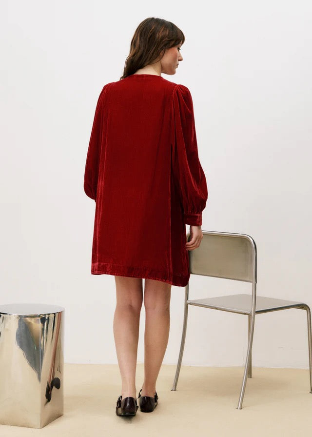 Kelly Velvet Dress Rouge