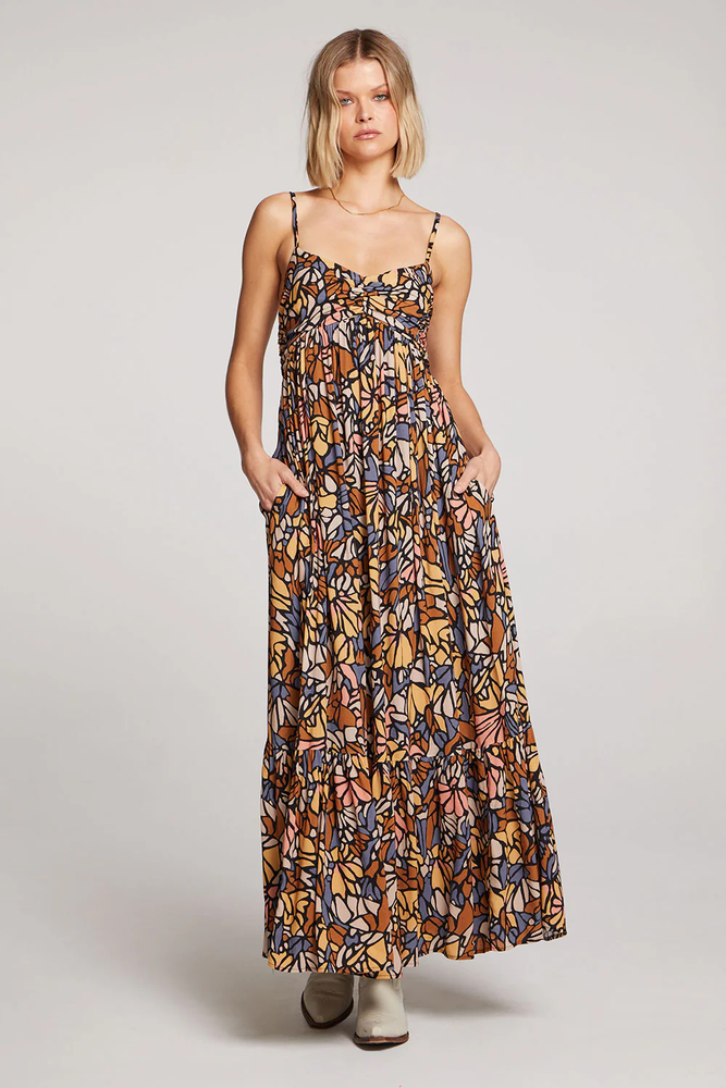 Flora Maxi Dress Fall Mosaic Multi-Mapel Boutique