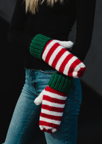 Candy Cane Stripe Mittens