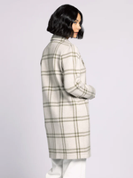 Kenzie Coat Dove/Olive Plaid