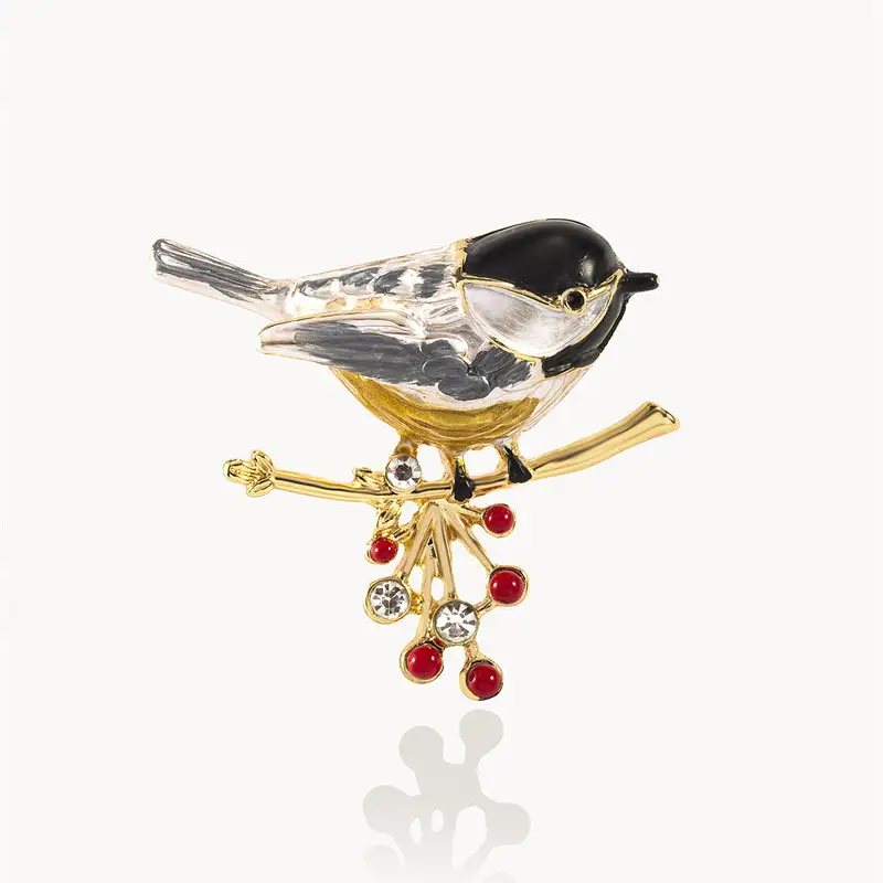 Vintage Inspired Christmas Brooch - Bird