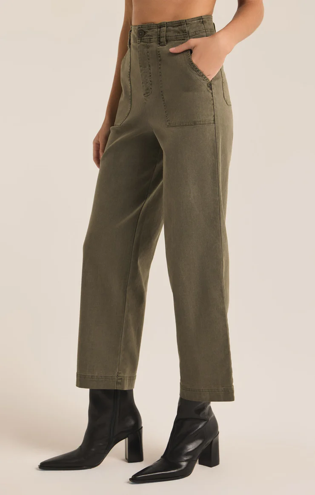 Bobbi Washed Pant Grape Leaf