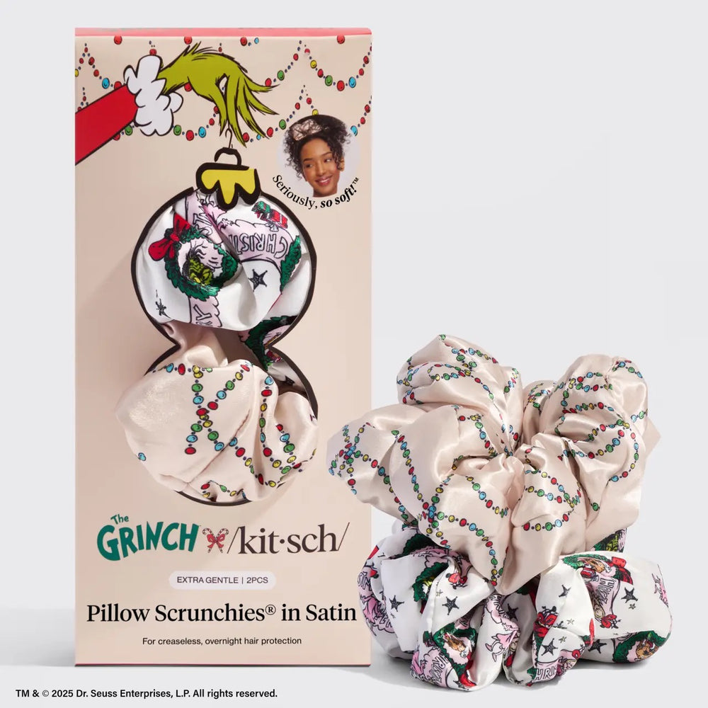 GRINCH Satin Pillow Scrunchie Set