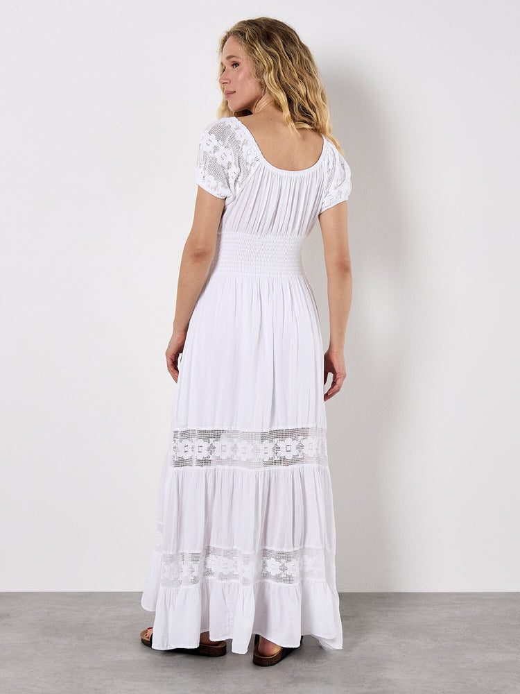 white milkmaid dress Louisa Floral Lace XL inv-115 SIZE:S/S mother of the bride style bodice Voluminous bishop