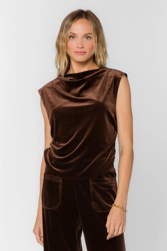 Lavali Velvet Top Brown