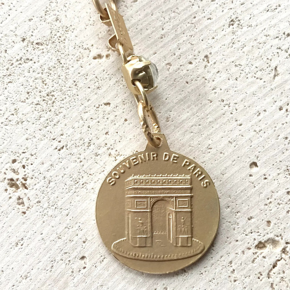 Eiffel Tower Souvenir Coin Necklace