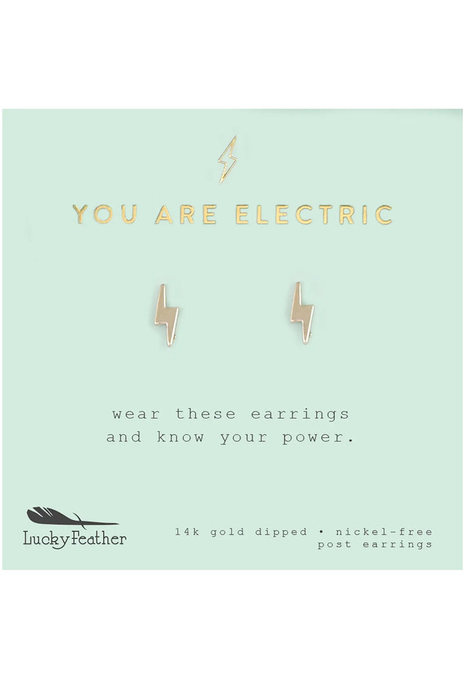 New Moon Earrings Gold Dipped - You Are Electric