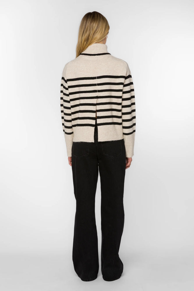 Parley Stripe Turtleneck Ivory/Black