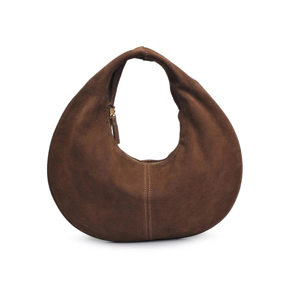 Farrah Suede Shoulder Bag Chocolate