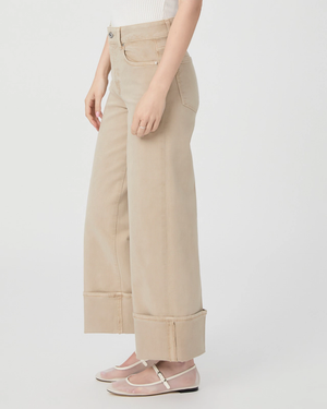 Sasha Ankle Cuffed Wide Leg Jean Vintage Soft Sand