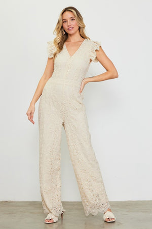 Crochet Jumpsuit Ivory