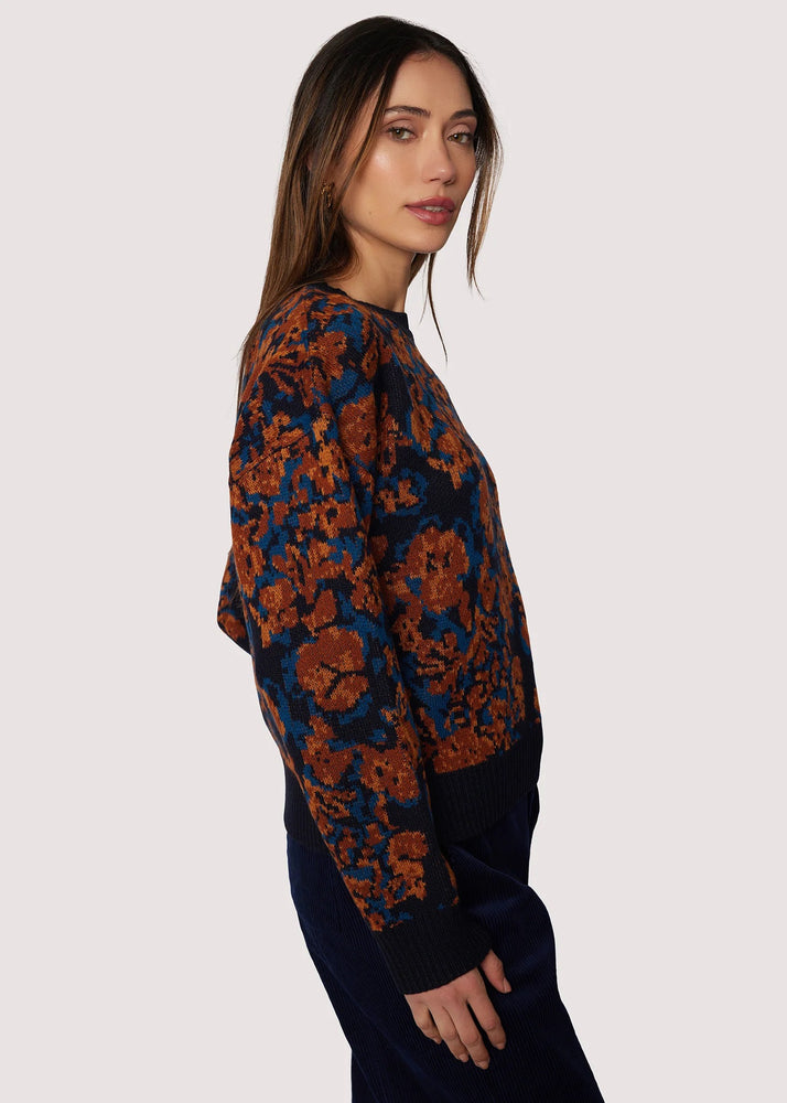 Autumnal Sonata Pullover Black Multi Floral