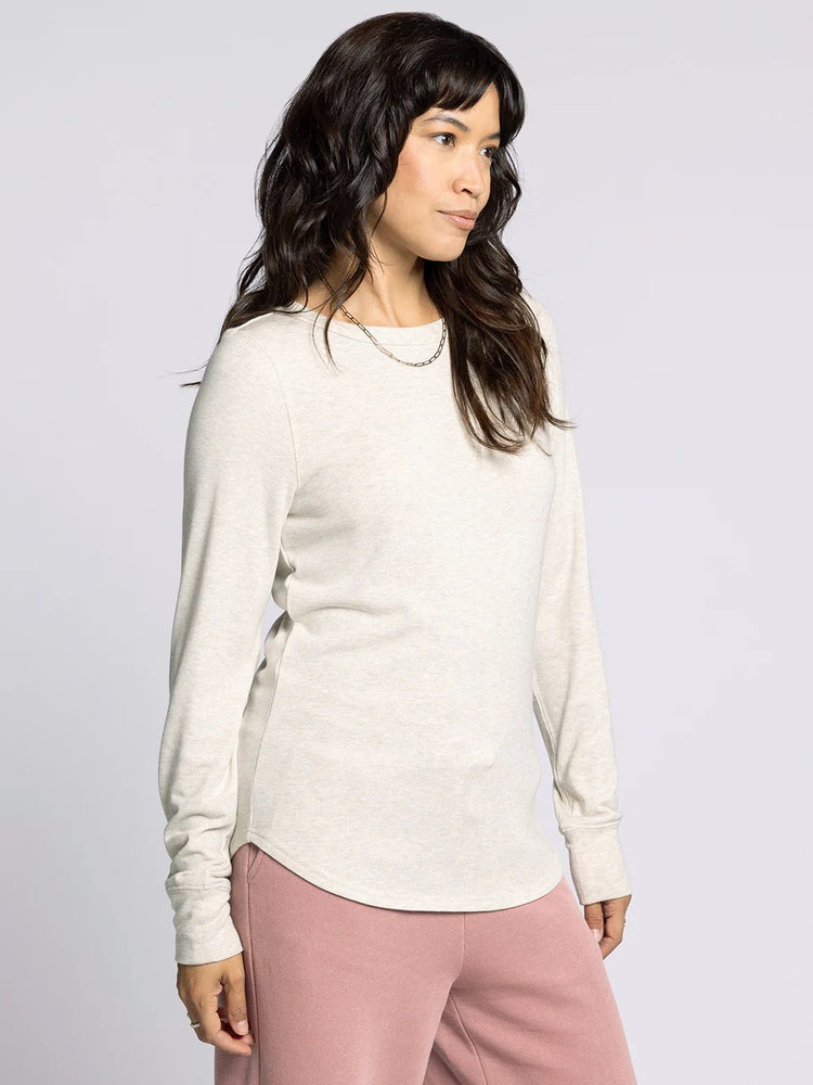 Stacy Top Heather Sand