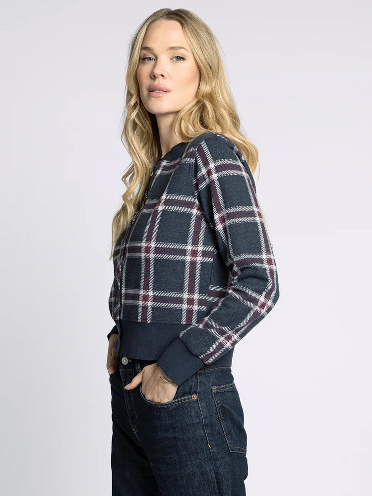 Monica Cardigan Black/Red Plaid