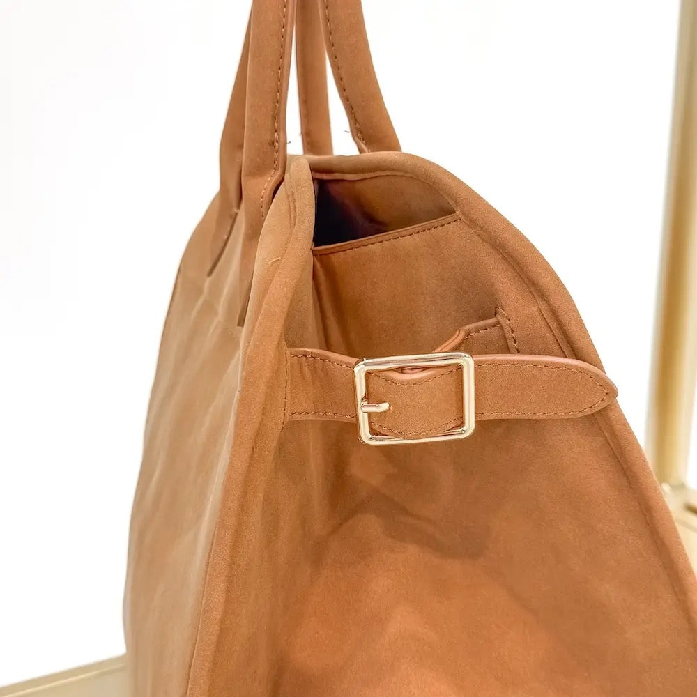 Nirvana Nubuck Tote Camel
