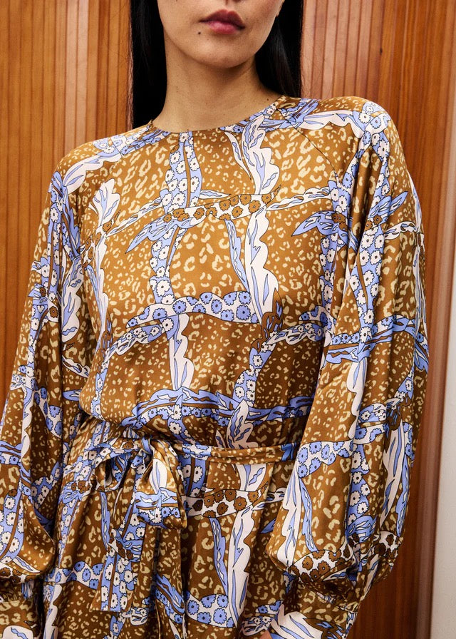 Daudet Dress Leopard Ocre