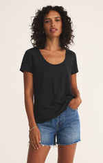 Anywhere Scoop Tee Black