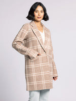 Kenzie Coat Beige/Ivory Plaid