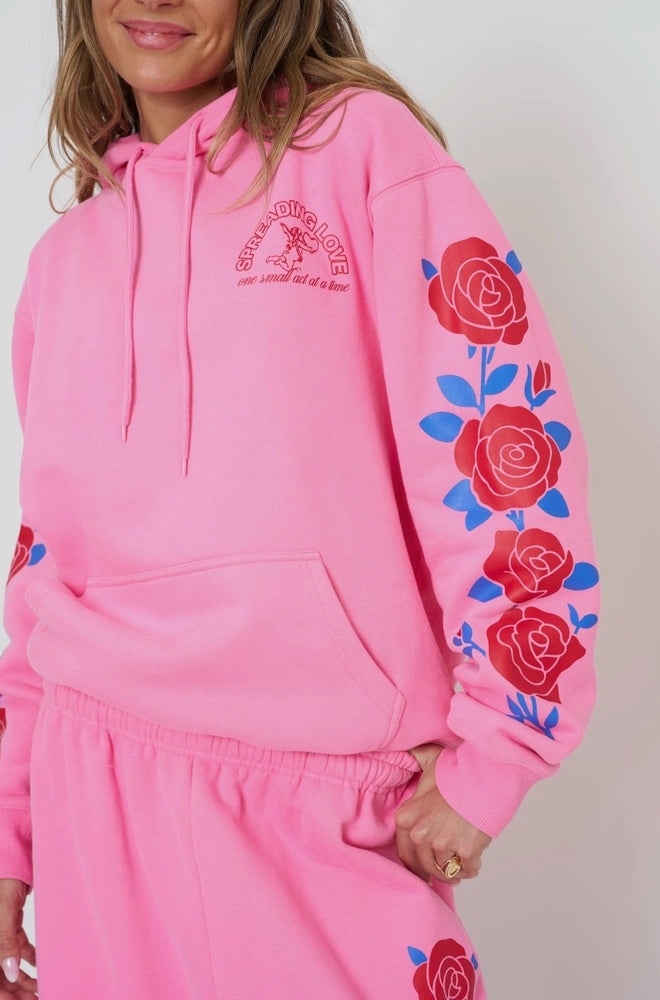 Spreading Love Hoodie Pink – Mapel Boutique