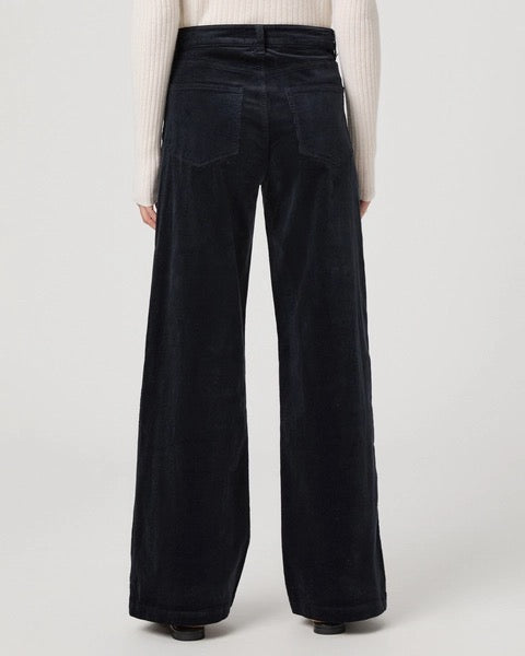 Anessa 31" Wide Leg Corduroy Pant Navy
