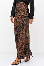 Lilith High Waist Maxi Skirt Leopard