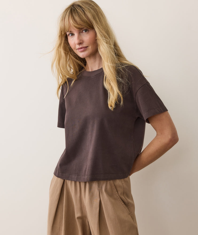 Cloud 9 Jersey Crew Tee Coffee