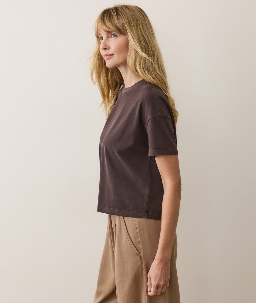 Cloud 9 Jersey Crew Tee Coffee