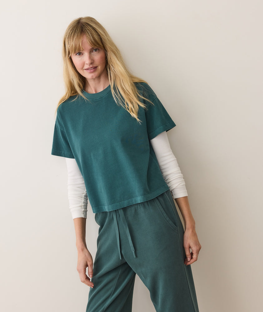 Cloud 9 Jersey Crew Tee Rain Forest