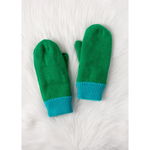 Colorblock Mittens - Blue/Green