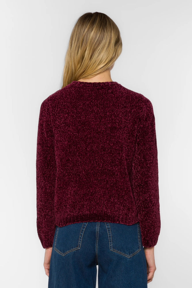 Corina Chenille Sweater Cabernet