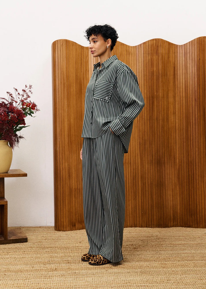 Chester Stripe Shirt Green