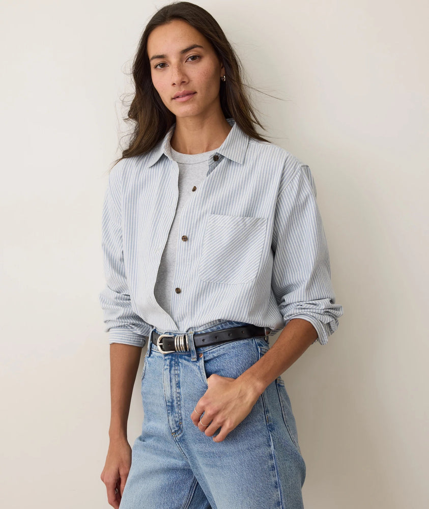 Jane Relaxed California Oxford Shirt Blue Stripe