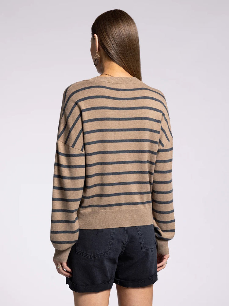 Elsa Cardigan Tan Charcoal