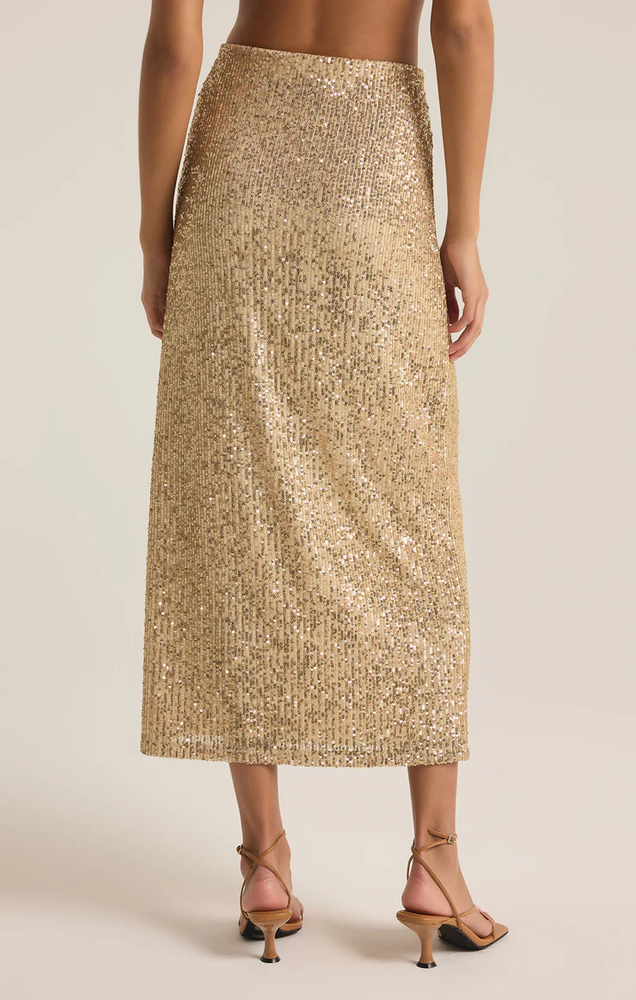 Saturn Sequin Skirt Champagne