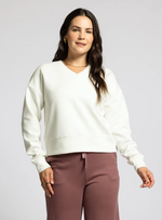 Martina V-Neck Pullover Mystic Rib