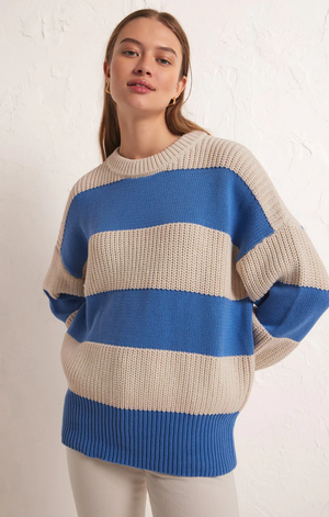 
            
                Load image into Gallery viewer, Fresca Stripe Sweater Blue Isle
            
        