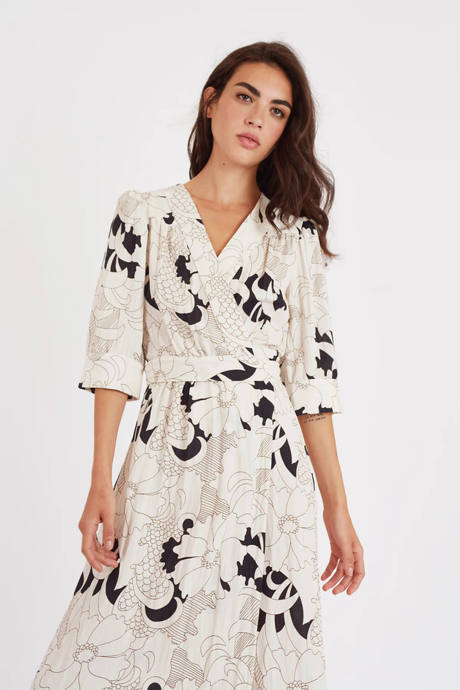 Tilly Dress Cream Floral Mapel Boutique Tilly Dress Cream Floral Mapel Boutique