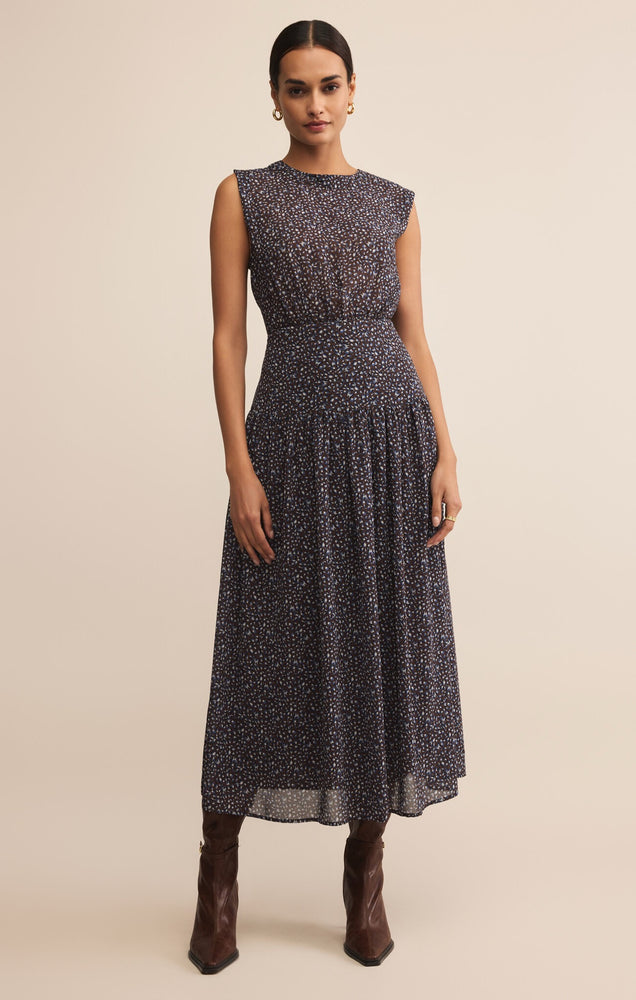 Etta Aspen Floral Midi Dress Java