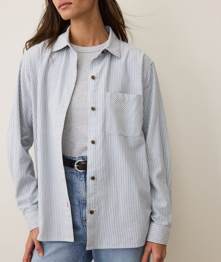 Jane Relaxed California Oxford Shirt Blue Stripe