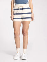 Brighton Shorts White/Slate Blue Stripe