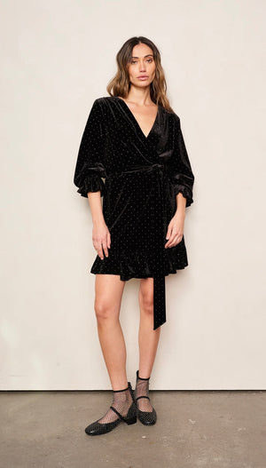 Mabel Velvet Dress Black